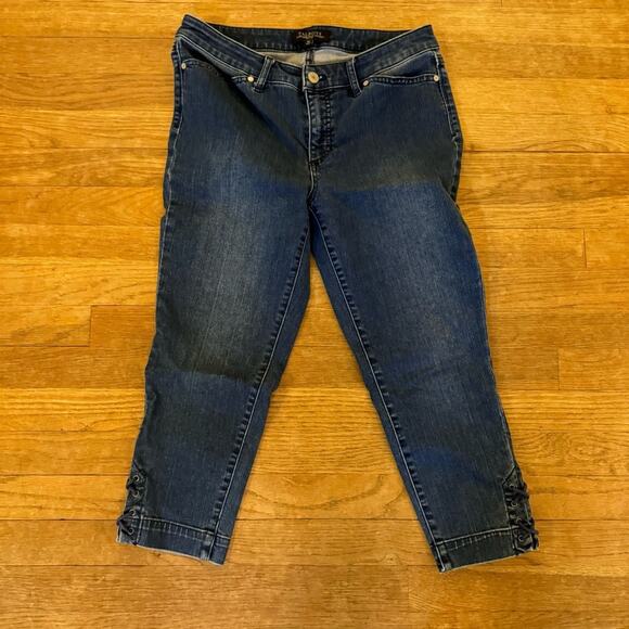 Talbots dark wash midrise cropped jeans pants size 6P
 b3 - Picture 1 of 7